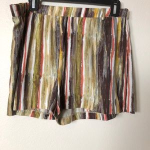 Gianni Bini Watercolor Lightweight Summer Shorts L